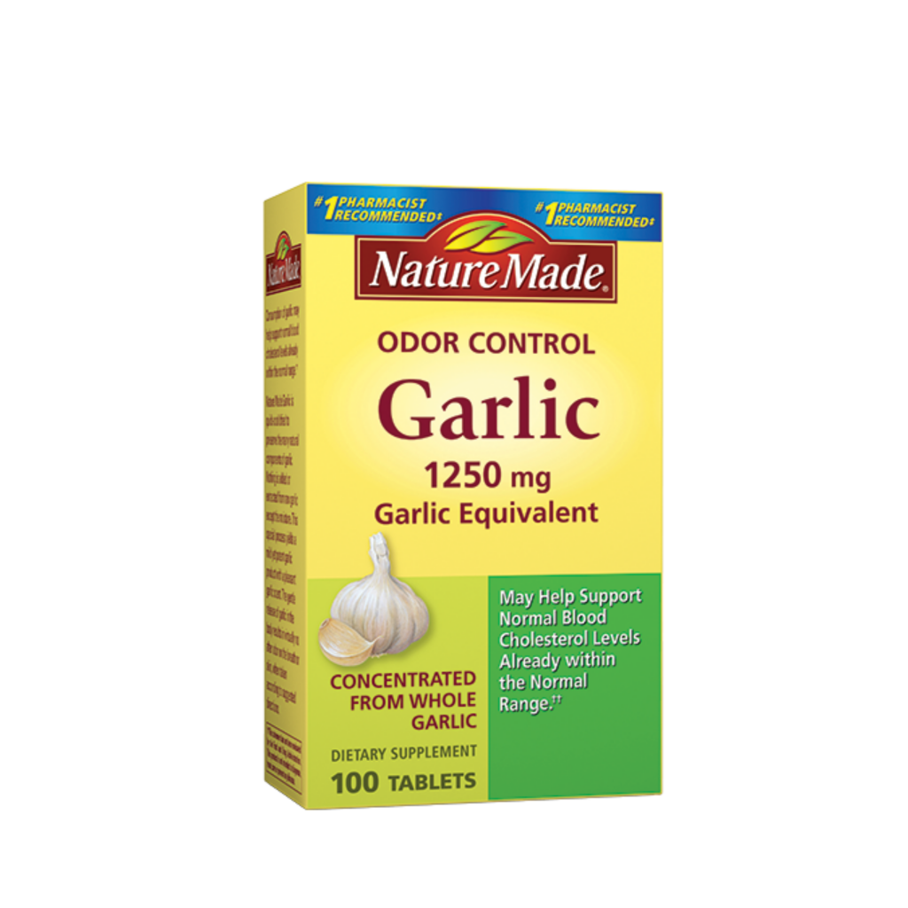 NatureMade Odor Control Garlic 1250mg Garlic Equivalent 100 Tablets Holly's Wellness