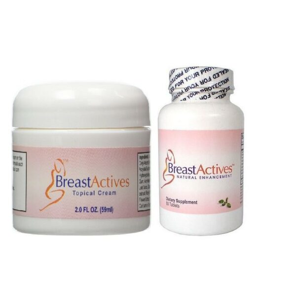 Breast Actives Breast Enhancement Dietary supplement and Topical Cream