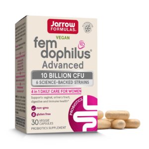 Jarrow Formulas, Vegan Fem Dophilus, Advanced, 10 Billion CFU, 30 Veggies Capsules