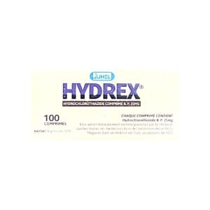 Hydrex Hydrochlorothiazide 25mg 10 Tablets