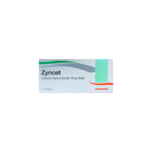 Zyncet Cetrizine HCL 10mg 10 Tablets