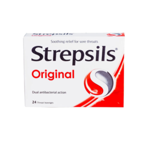 Strepsils Original Lozenges x24 – Dual Action Relief for Sore Throat & Mouth Infections