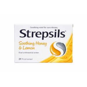 Strepsils Soothing Honey & Lemon Lozenges x24 – Gentle Relief for Sore Throat & Irritation