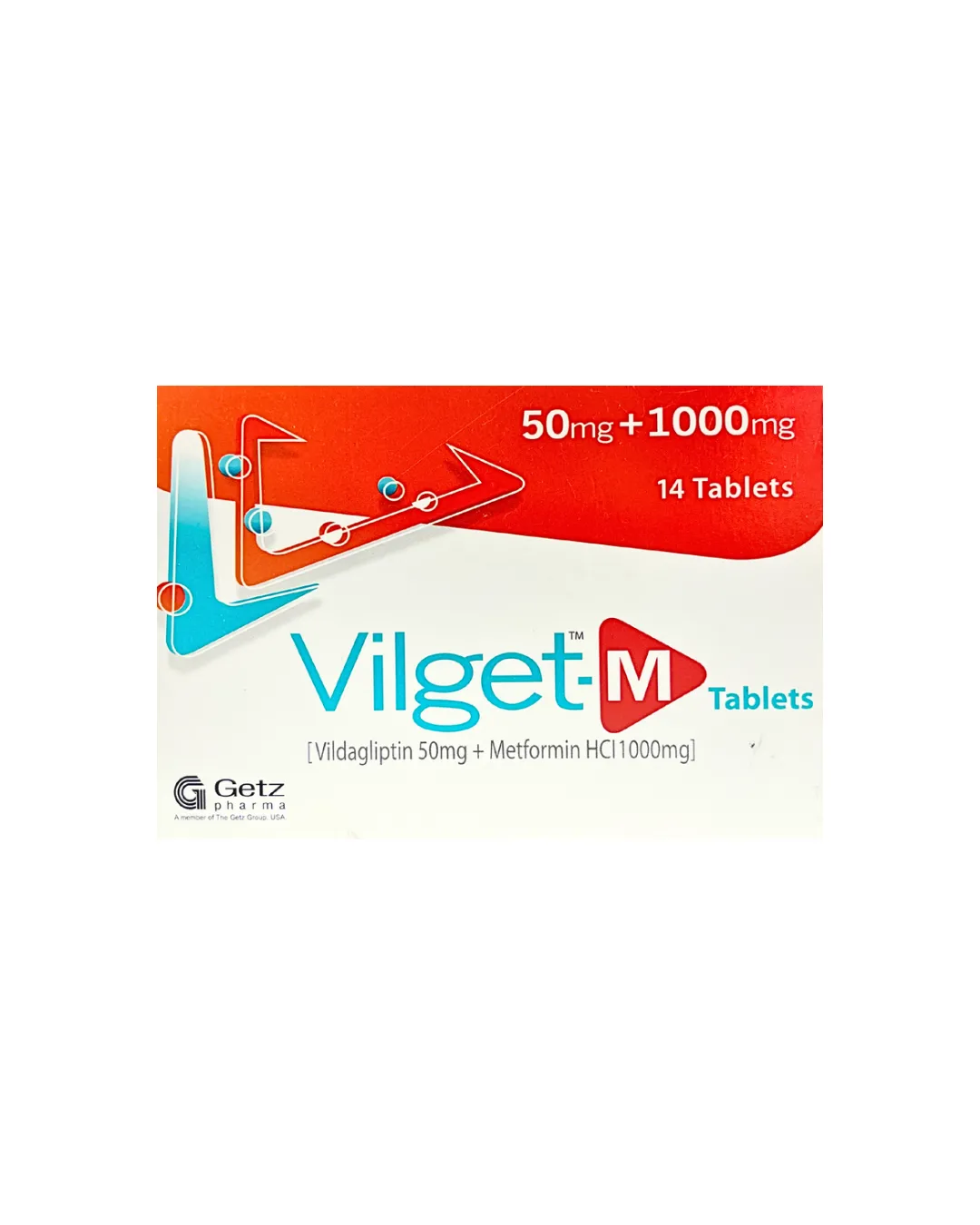 Vilget-M 50mg + 1000mg Tab