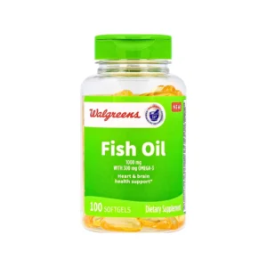 Walgreens Fish Oil 1000mg with 300mg Omega 3 100 Softgels