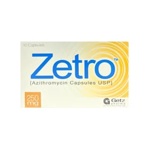 Zetro Azithromycin 250mg Caps x10