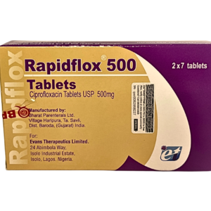 Rapidflox Ciprofloxacin 500 x14 Tablets