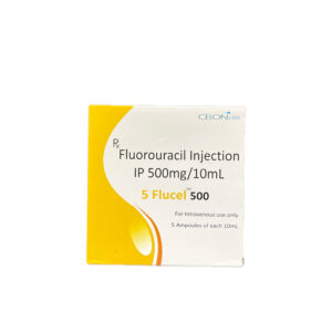 Flucel Fluorouracil 500mg Injection 10ml x5 Ampoules