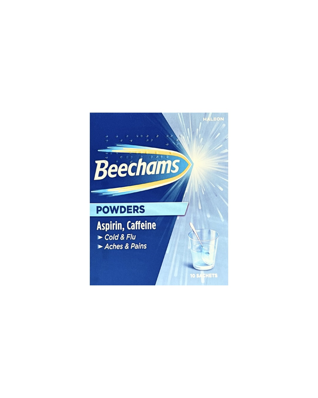 Beecham Powder Aspirin, Caffeine 10 Satchets