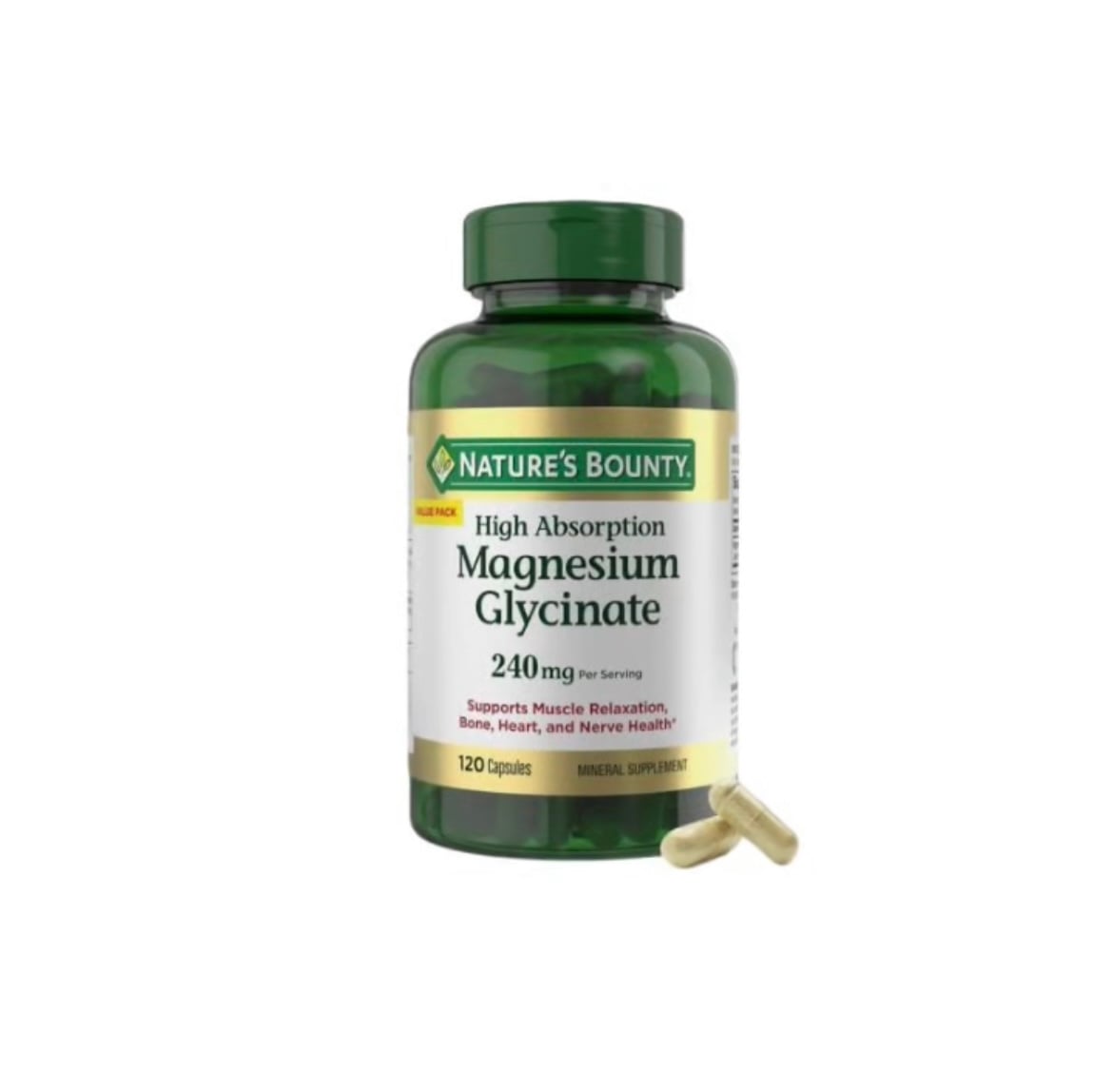 natures bounty magnesium glycinate x120