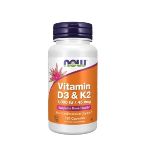Now Vitamin D3 + K2 x120 Capsules