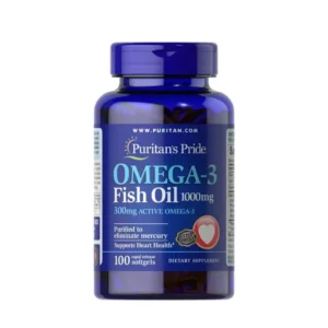Puritan's Pride Omega Fish Oil 1000mg x100 Softgels