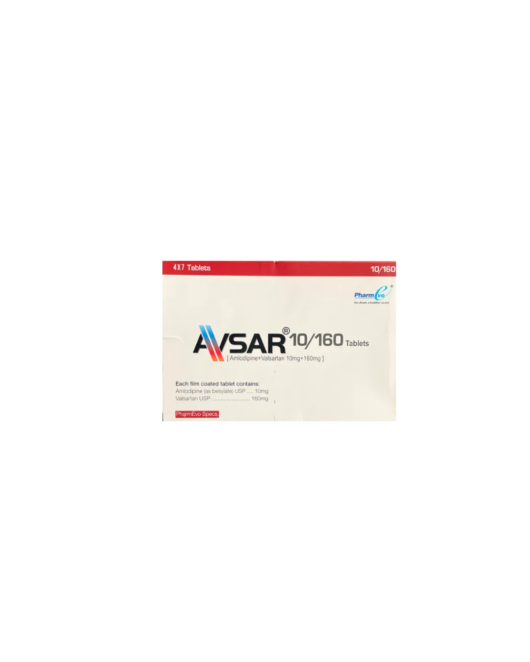 Avsar 10_160mg (Amodipine + Valsartan) 28 Tablets