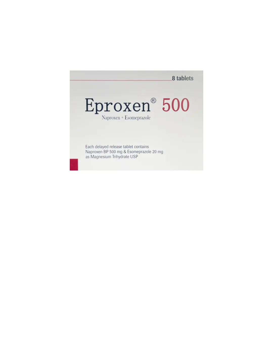 Eproxen 500mg (Naproxen 500mg + Esomeprazole 20mg) 8 Tablets