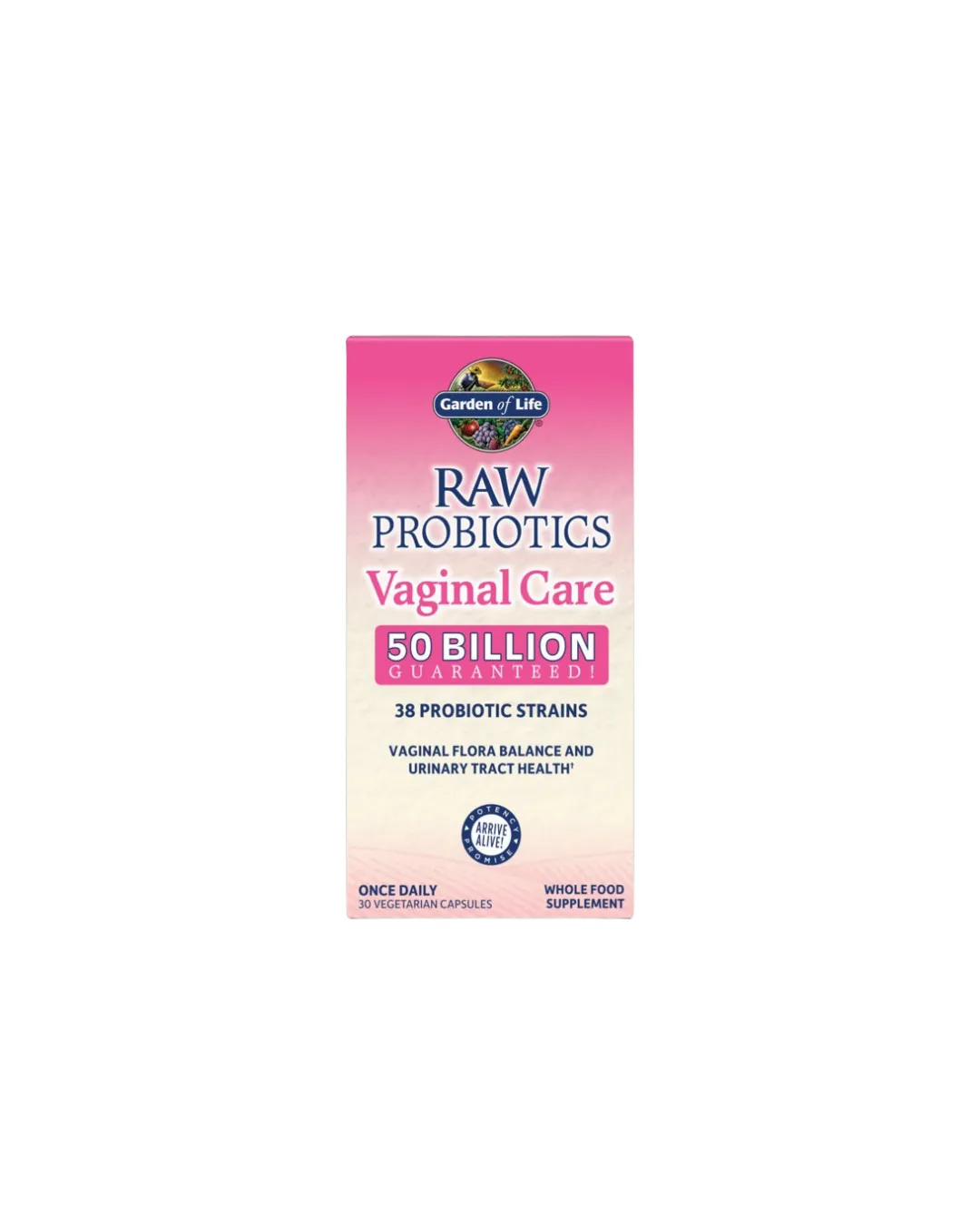 Garden of Life Raw Probiotics Vaginal Care 30 Vegetarian Capsules (Arrive Alive)