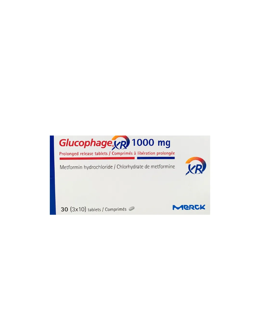 Glucophage 1000mg XR x30 Tablets