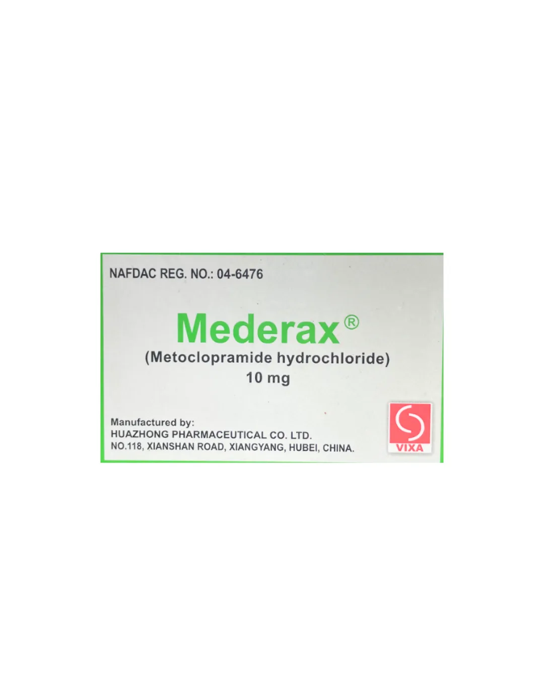Mederax Metoclopramide 10mg x10 Tablets (Blisters)_