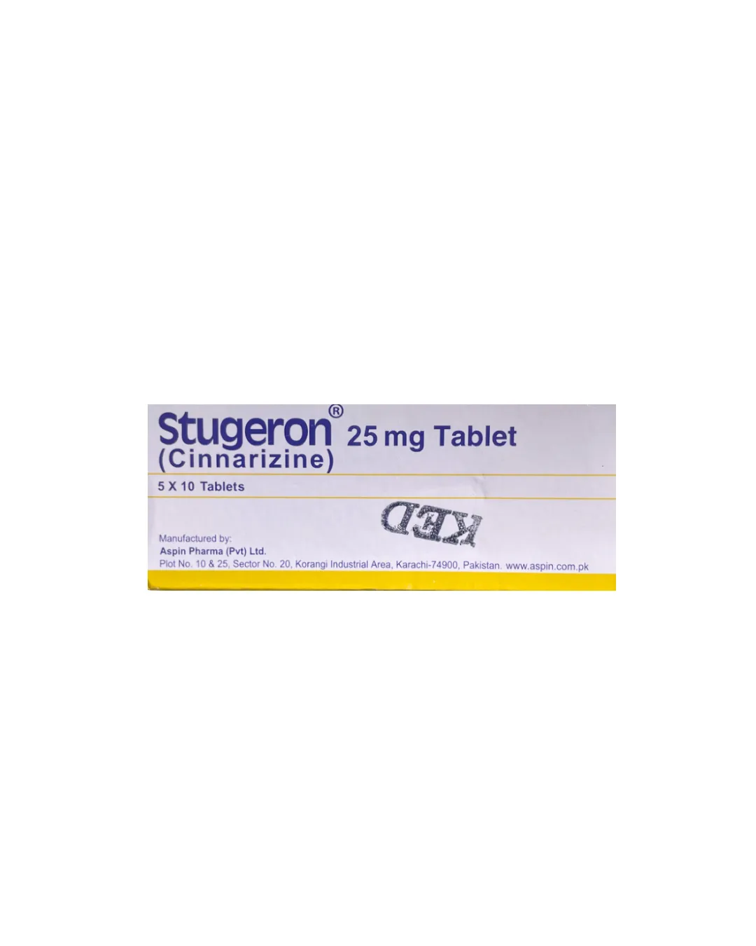 Stugeron Cinnarizine 25mg c10 Tablets (Blisters)