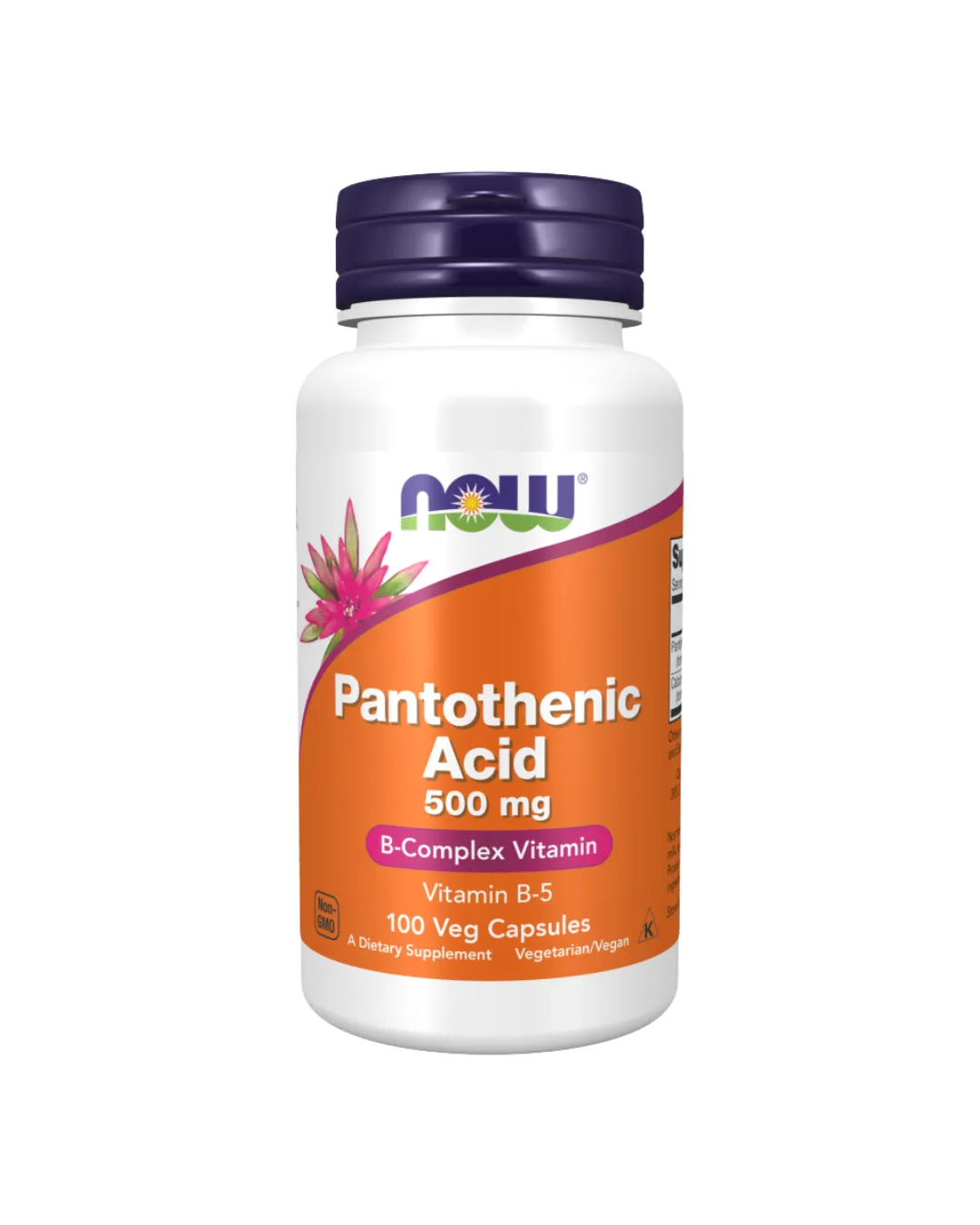 Now Panthotenic Acid 500mg Vitamin B-5 x100 Capsules