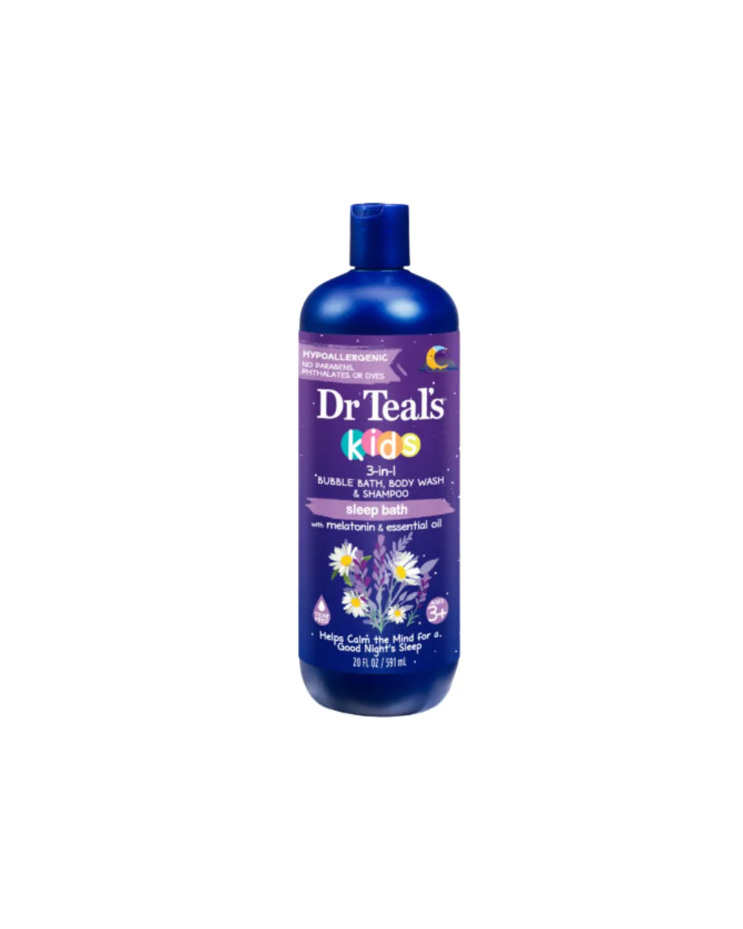 Dr Teal’s Kids Bubble Bath, Body Wash & Shampoo Melatonin 591ml