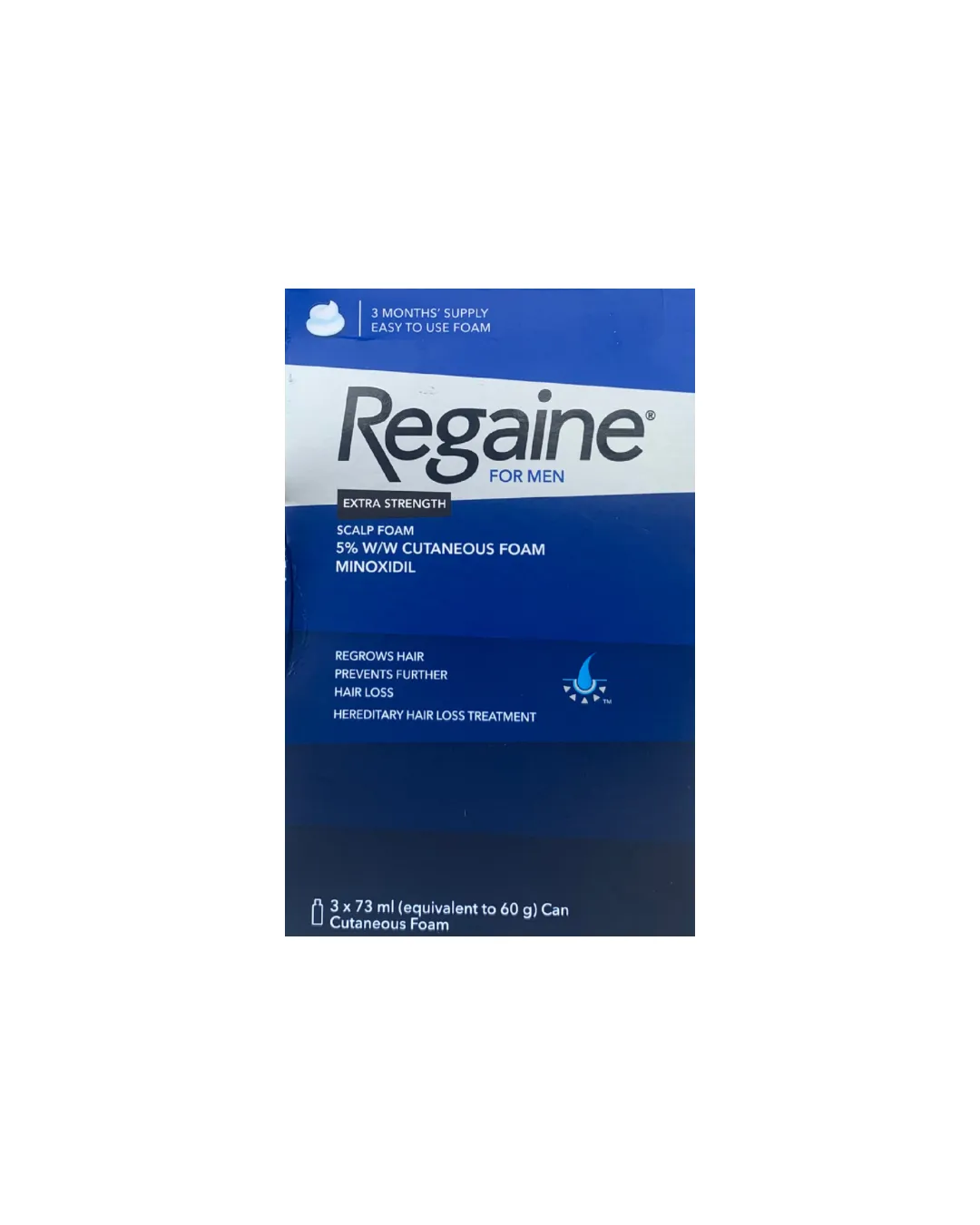 Regaine for Men 5% Cutaneous Foam Minoxidil 73ml