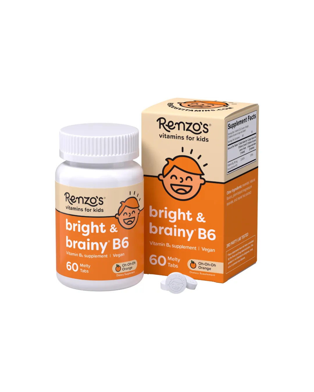 Renzo’s Bright & Brainy B6 60 Melty Tabs